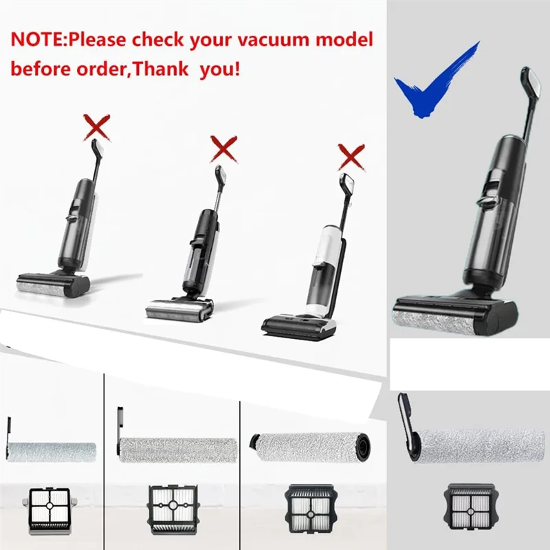 Tineco S5 / S5 Pro / S5 Pro 2 / S5 Blueコードレスウェットドライ掃除機用A76G-ブラシローラーとHEPAフィルター交換