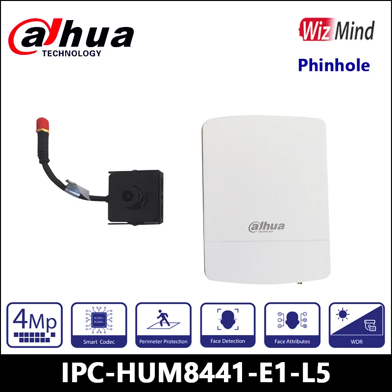 dahua 4mp ipc hum8441 e1 l5 covert pin buraco wizmind rede mini camera kit suporte onvif deteccao de rosto deteccao de movimento 01