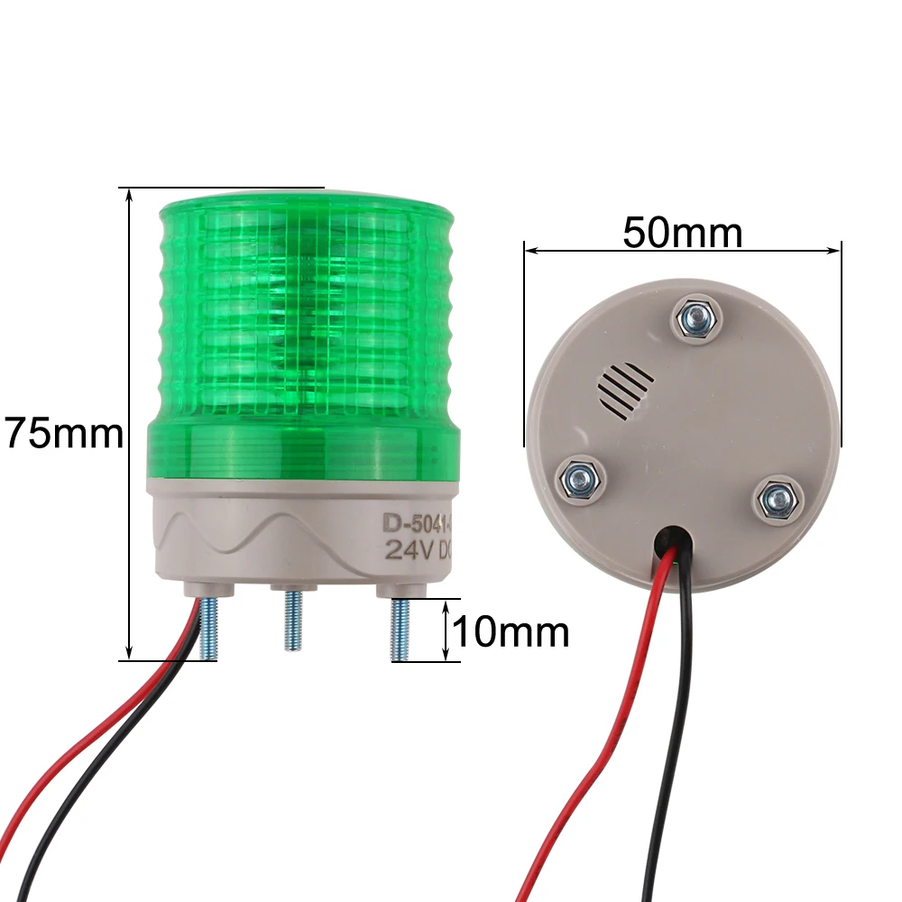 Petit indicateur Flash/Stable/Stroboscopique Lumière D'alarme De Sécurité 12V24V110V 220V LED Rouge Vert Jaune Bleu D-5041 Son/Pas De Buzzer