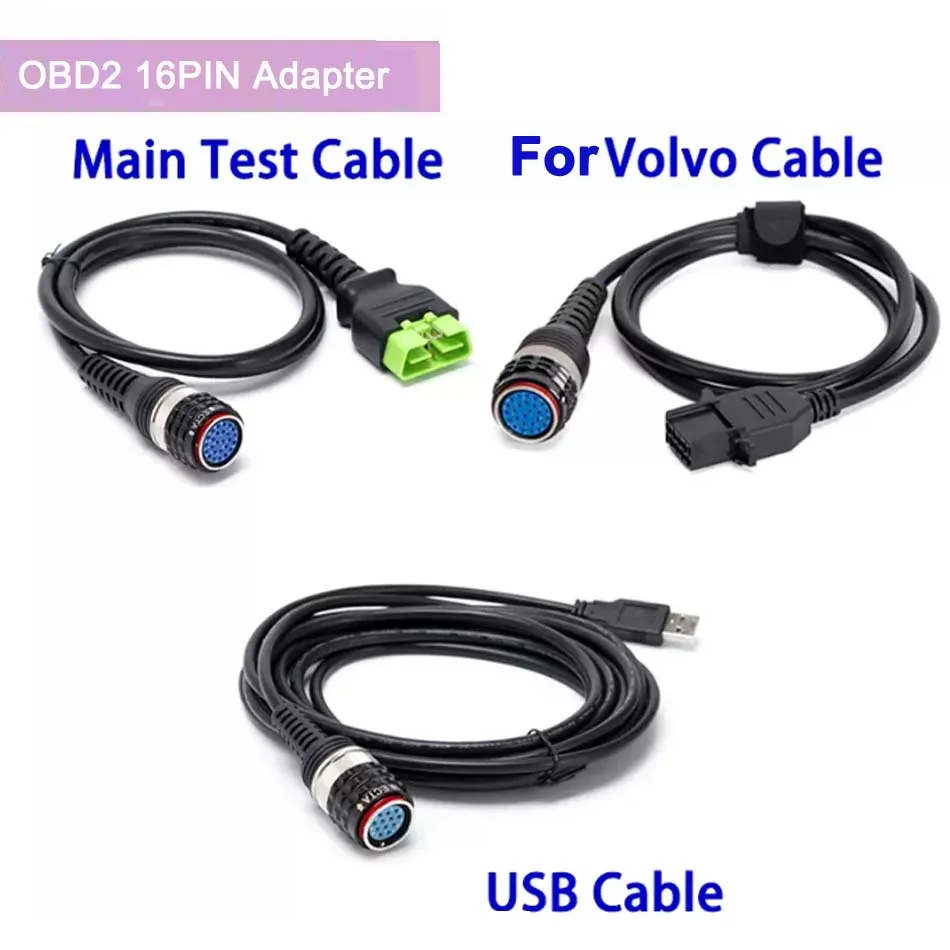 OBD2 Cable for Volvo 88890304 Vocom Scanner OBD2 Main Diagnostic Cable 8PIN Interface Truck Car Repair Diagnostic Tools Adapter