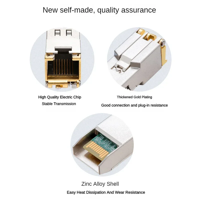 TP-LINK TL-SM410U 10 Gigabit SFP + Módulo de porta elétrica 10G 2.5G Porta elétrica para rede Cat 2.5G RJ45 Port