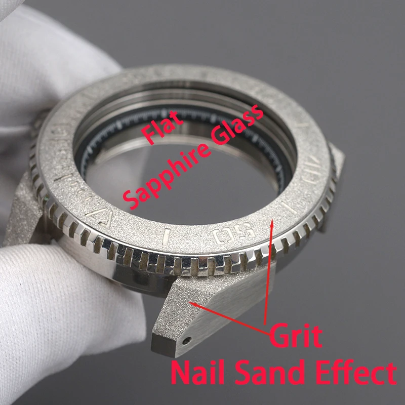 

Корпус часов Grit Nail Sand Effect серии King Samurai с сапфировым стеклом, водонепроницаемость 100 м, подходит для NH34 7s26 4R35 4R36 NH35 NH36