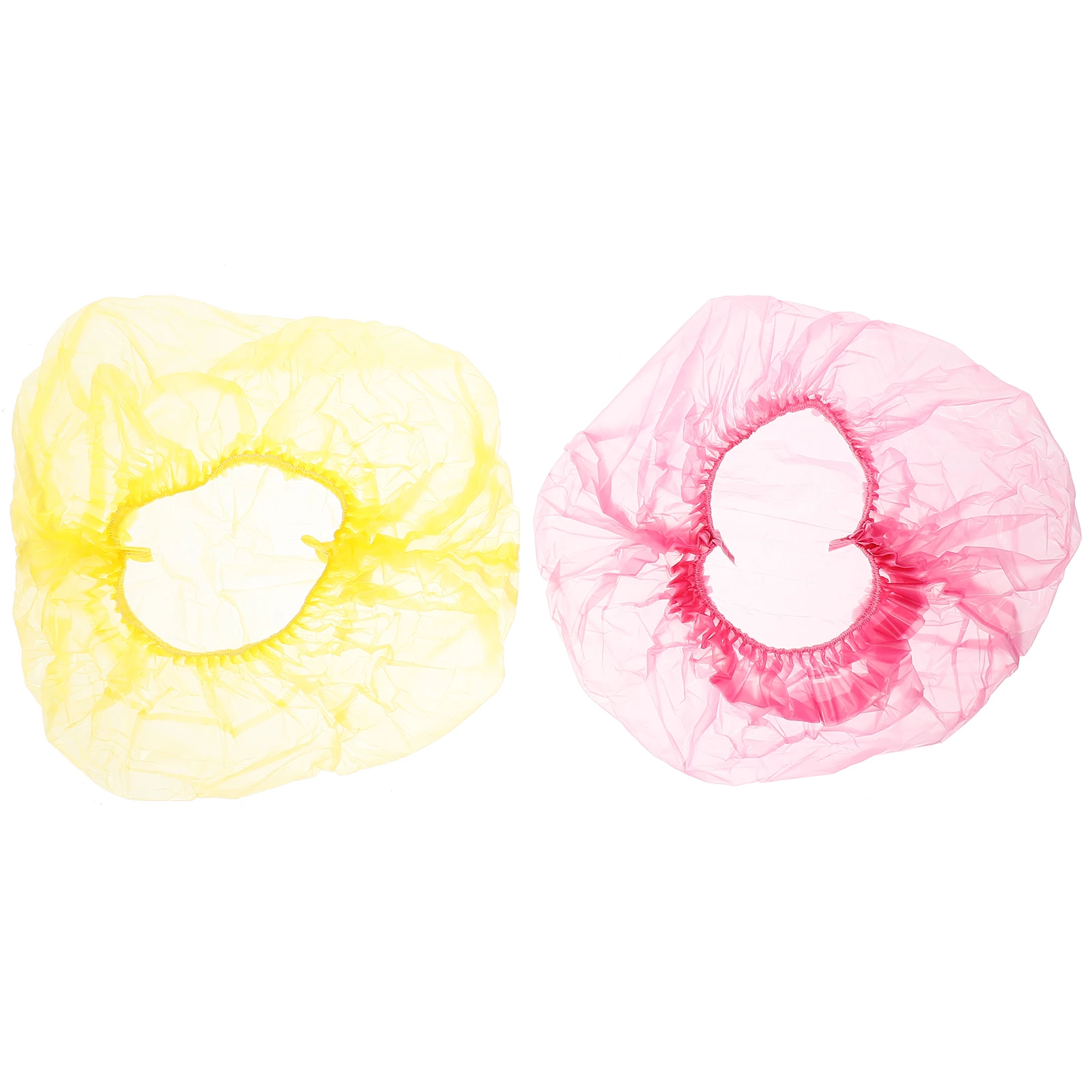 

10 Pcs Disposable Shower Cap Hair Dye Cover Hat Lightweight Plastic Elastic Hair Save Time No Cleaning