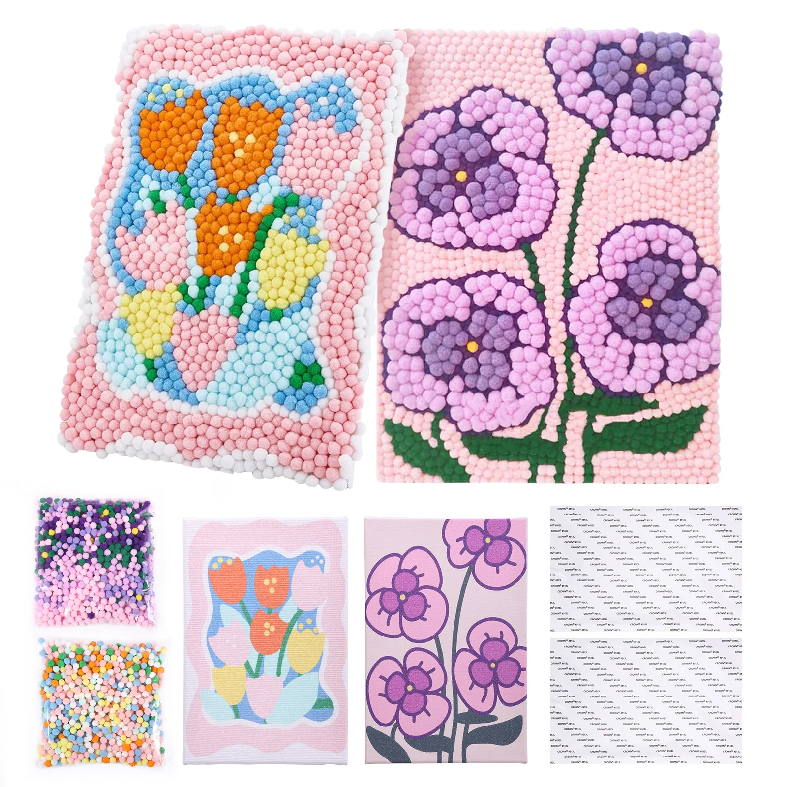 

Набор помпонов для декоративно-прикладного искусства для детей, бесплатные принадлежности для рукоделия, дошкольное творчество, сделай сам, помпон для рисования, активность для малышей