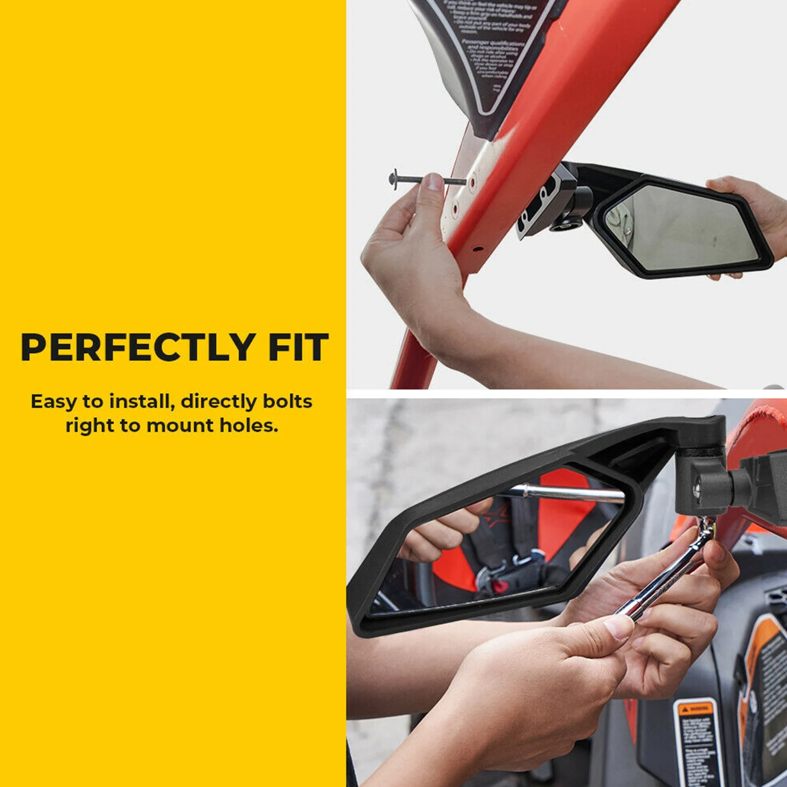 

Adjustable Rearview Side Mirror Replacement Accessory Fit for Can‑Am Maverick X3 UTV Rearview Mirror Side Mirror UTV Accessory