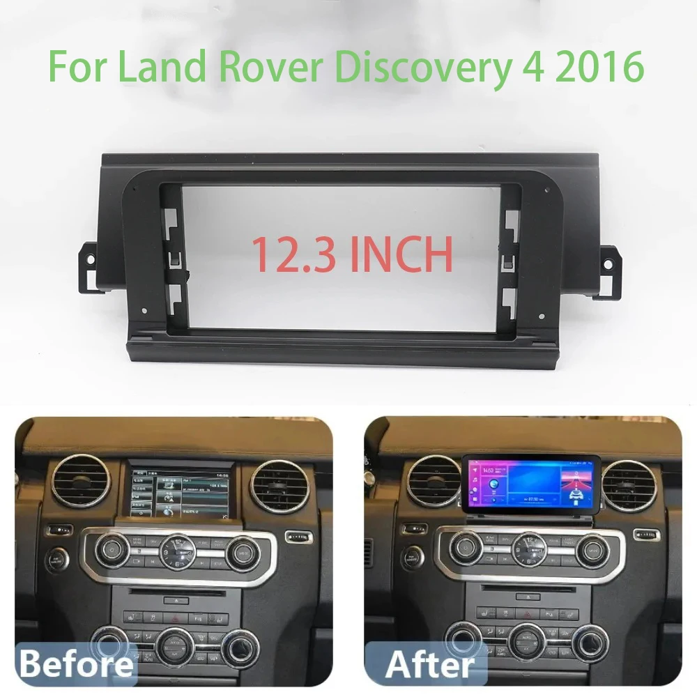 

Для Land Rover Discovery 4 2016, 12,3-дюймовый автомобильный каркасный адаптер, декодер Canbus Box, Android-радио, комплект панели для крепления приборной панели