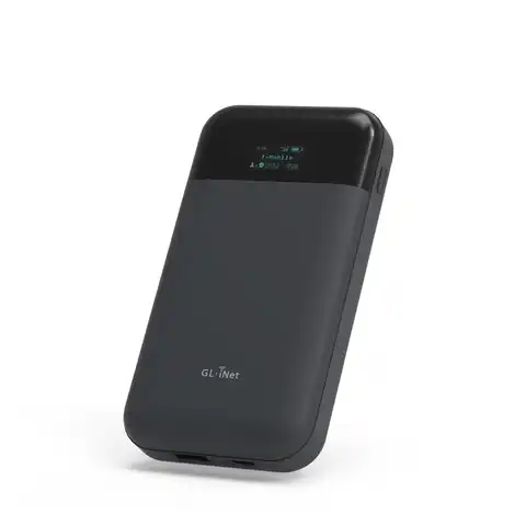 GL.iNet GL-E750V2 EM060K-G MUDI 4G LTE Portable Travel Router, Travel WiFi with SIM Card Slot, OpenWrt OpenVPN WireGuard, 7000mAh 8-hour battery, 300 plus 433Mbps Wi-Fi, 285g pocket travel size