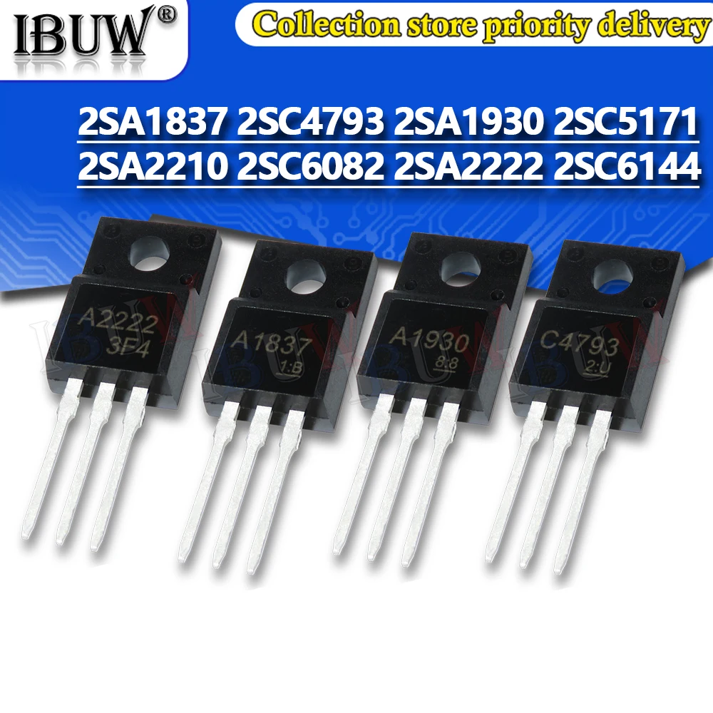

10PCS 2SA1837 2SC4793 2SA1930 2SC5171 2SA2210 2SC6082 2SA2222 2SC6144 TO-220F TO220F C4793 A1837 A1930 C5171 A2210 C6082 A2222