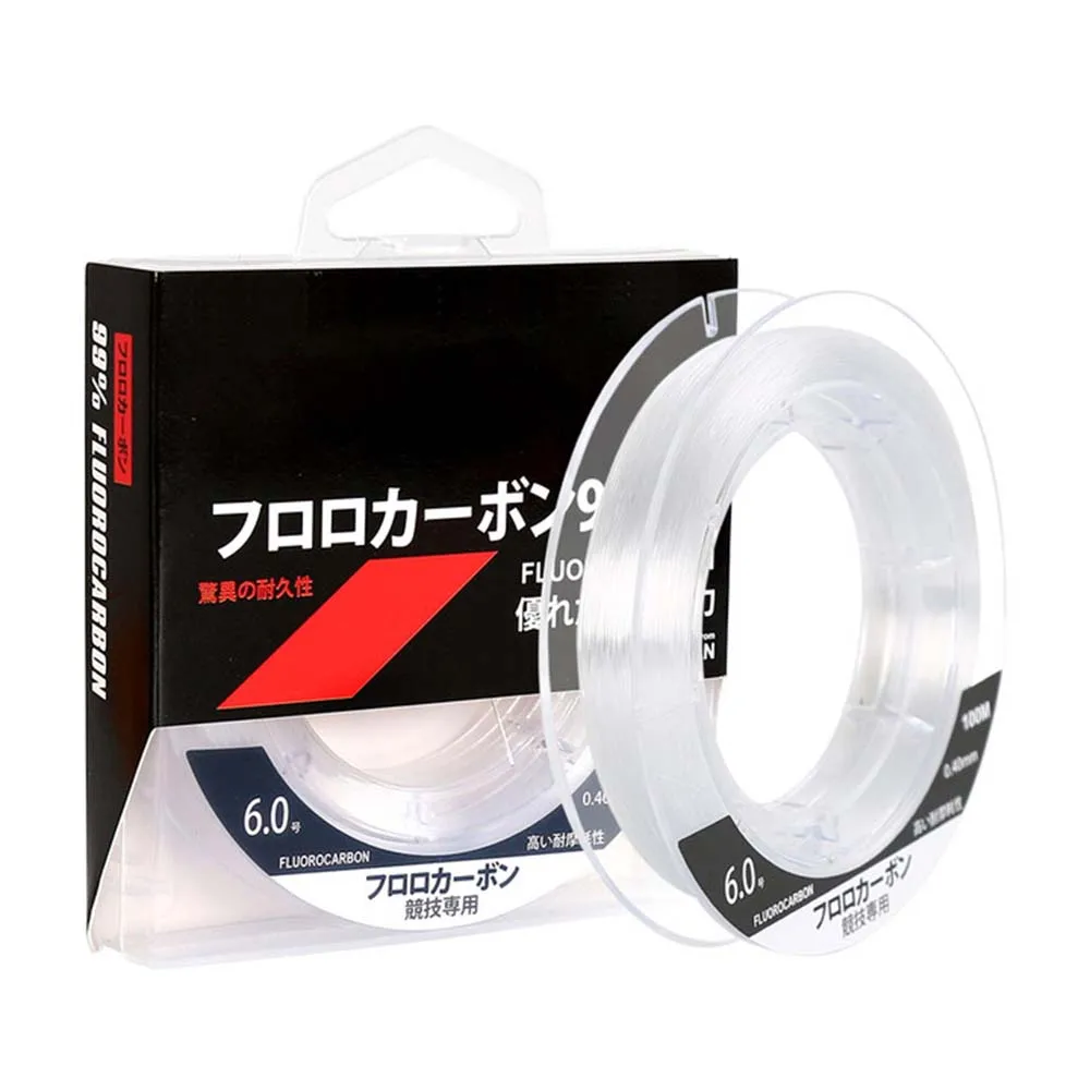 Fishing line 100M 99% Fluorocarbon Fishing Lines 6-24.2LB Carbon Fiber Leader Fly Line Fast Sinking Carp Fishing