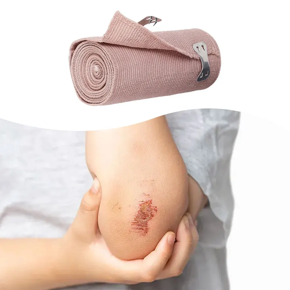 

1pc Sports Sprain Calf Ankle Foot Arm Fixing Bandage Medical Stretch Elastic Bandage Sports Protective Reusable Care Bandage