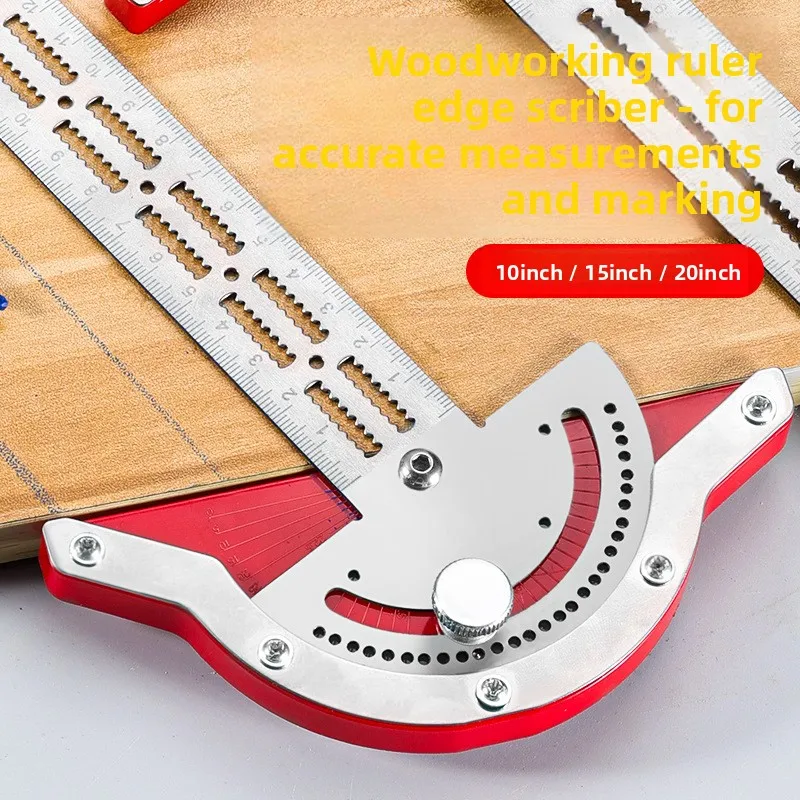 

Многофункциональная линейка для столярных работ из нержавеющей стали — утолщенный высокоточный угломер для разметки по дереву