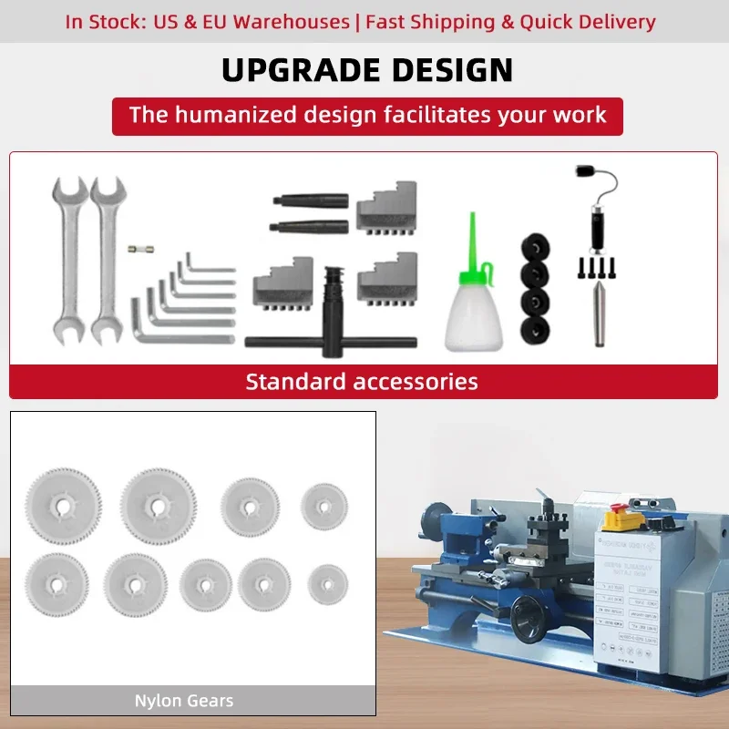 High Accuracy 180*350mm 7*14 Manual Bench Lathe With Energy Conservation Design Mini Metal Lathe Machine