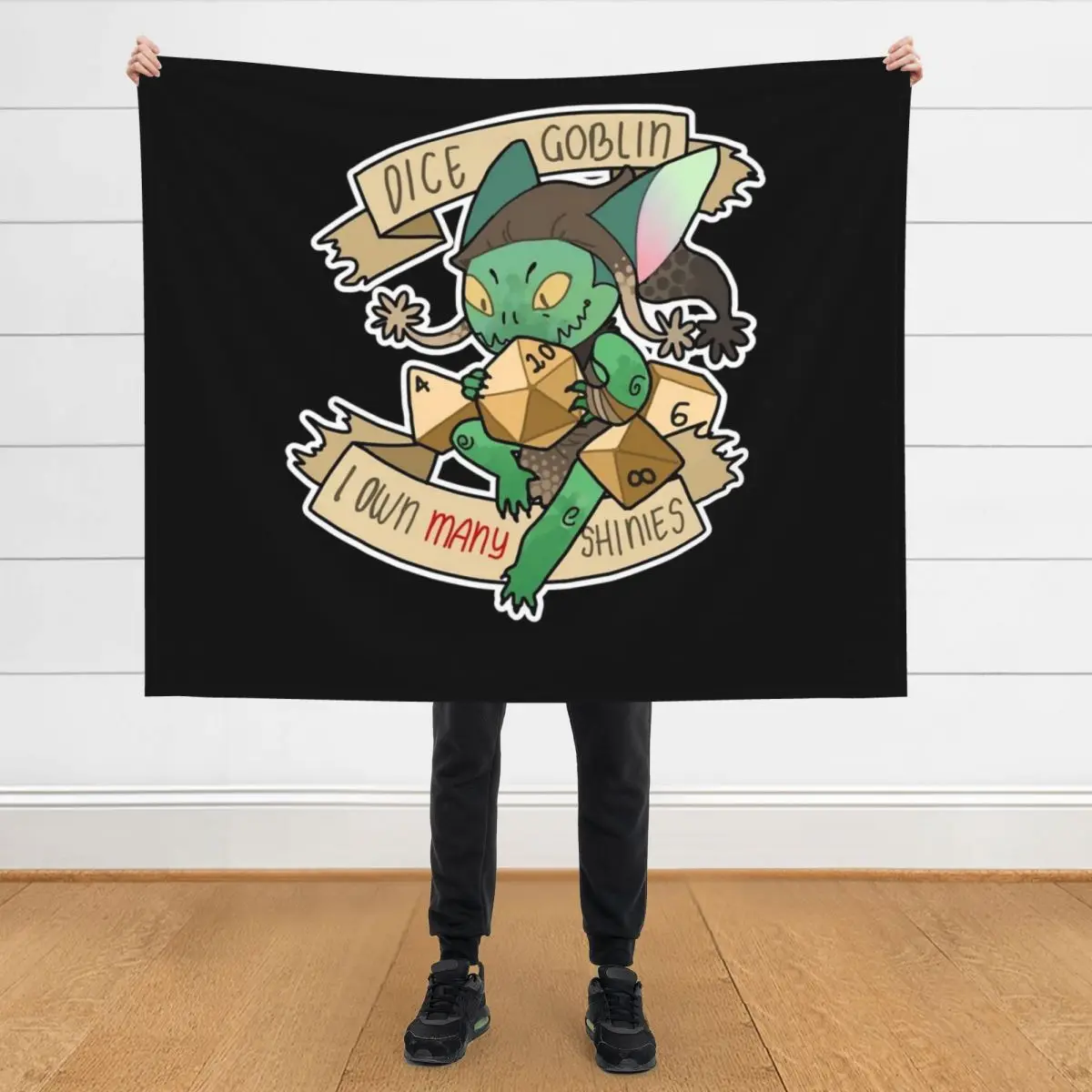 

DICE GOBLIN, 1 Throw Blanket Stuffeds Soft Retros Blankets