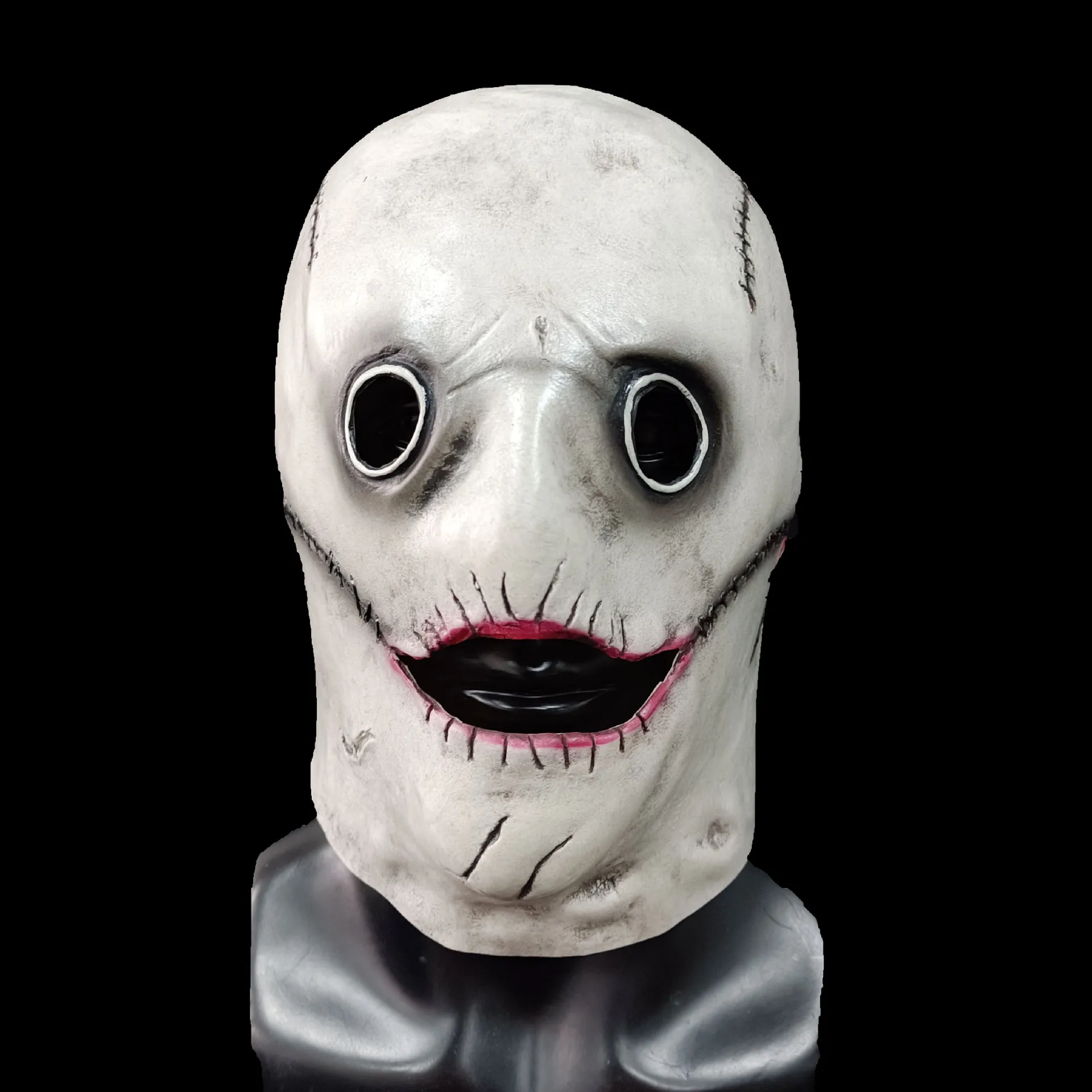 Halloween Genähte Gruselige Latex-Vollkopfmaske, Gruselige Horror-Maske für Erwachsene, Realistisches Genähtes Design Kopfbedeckung für Cosplay-Partys – Detail 2