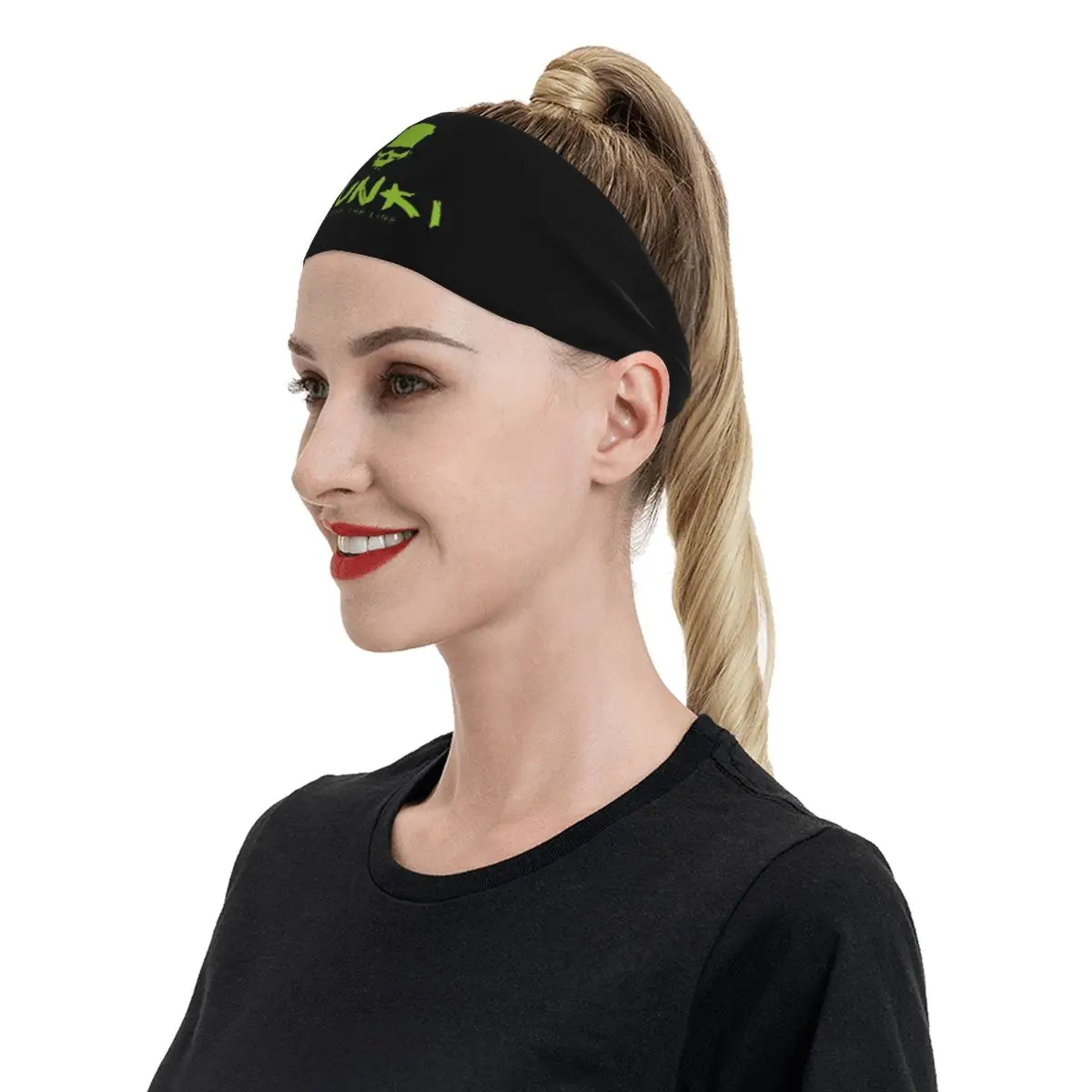 Fishing Logo Sweatbands Stretch Athletic Sweat Headbands for Unisex Anti-slip Gunki Head Sweat Bandage Jogging Yoga Hairband