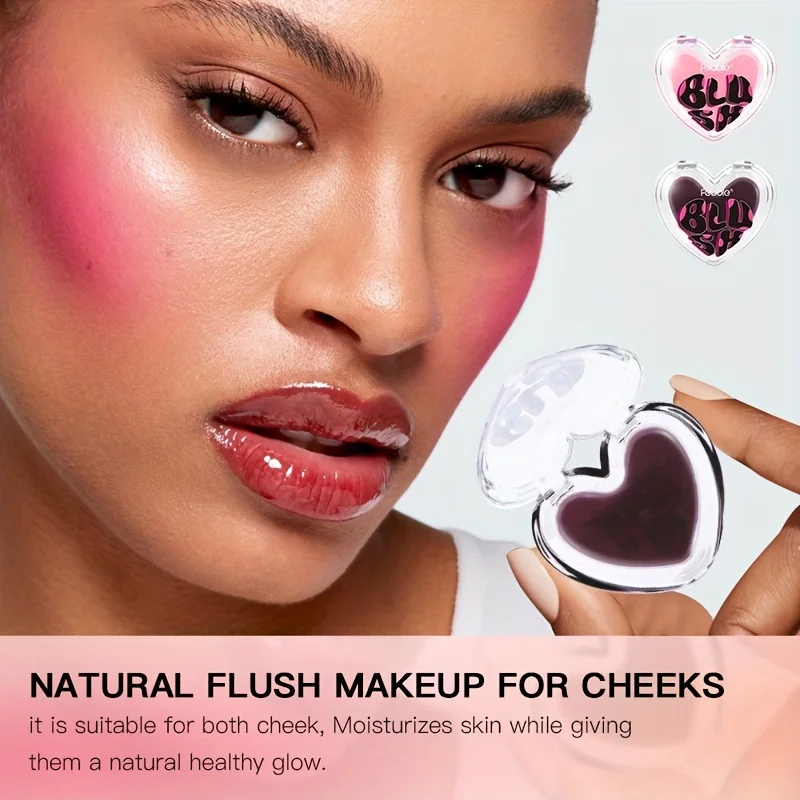 Febble Multifunctionele gezichtscrème Blush - kleurveranderende blos en lippenbalsem, glanzende make-up, kan dekking creëren, waterdichte vorm