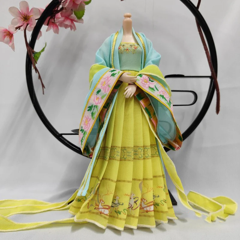 Barbi OB27 1/6 1/4 1/3 Scale BJD Doll Ancient Costume Hanfu Clothes Fairy Dress For BJD/SD YOSD MSD SD13 Big Girl Accessories