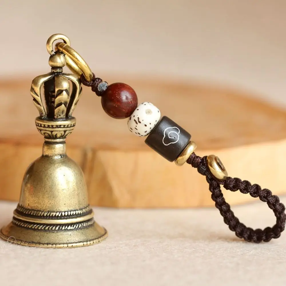 Retro Solid Home Decoration Die-casting For Decoration Handicraft Car Pendant Wind Bell Demon Subduing Bell Brass Bell