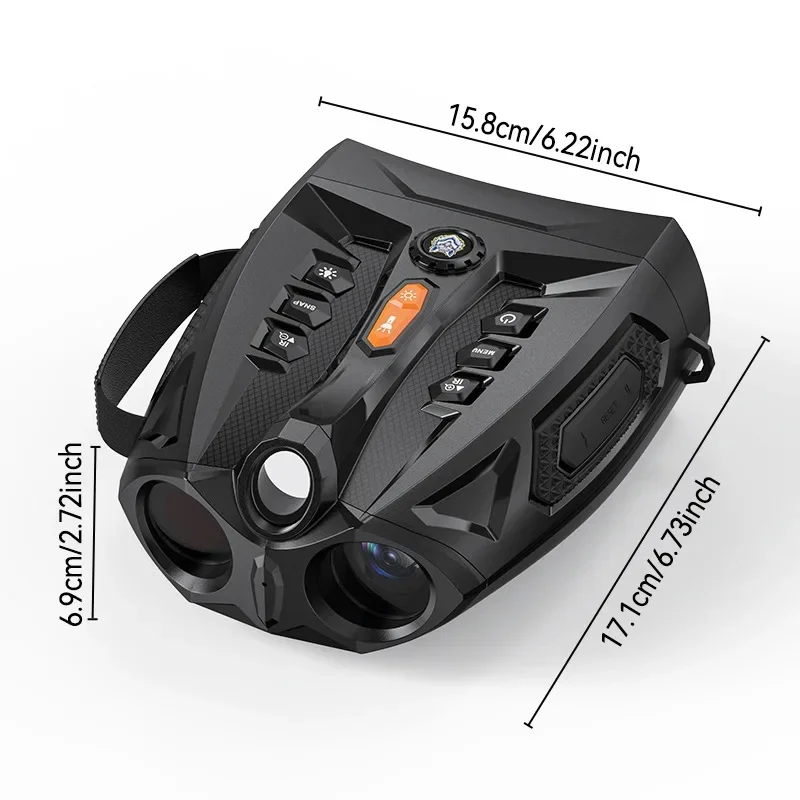 10X Digital Night Vision Binoculars 800m Infrared Thermal Scope 1080P Flashlight for Hunting