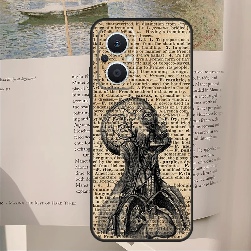 Medical Human Organs Brain Case For OPPO Reno 8 7 6 Lite 4 5 8T 5Z 4Z 2Z Find X5 Lite X3 X2 Neo X6 Pro Phone Cover