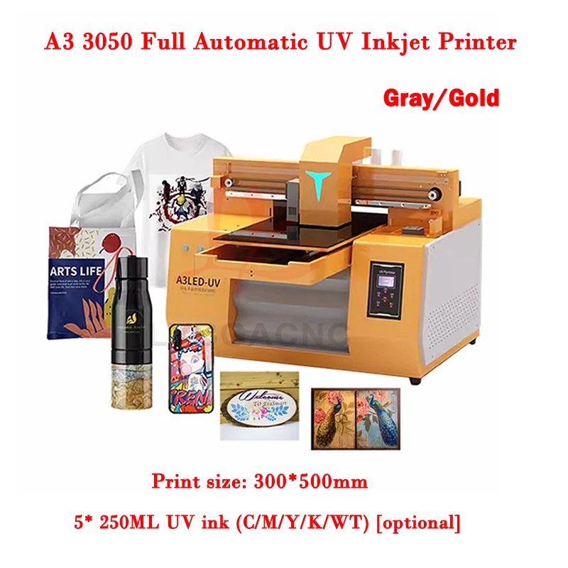 

LY A3 3050 полностью автоматический планшетный фотопринтер УФ DTG, струйный принтер, USB инфракрасный луч, измерение, максимальный рабочий размер 2880 x мм DPI