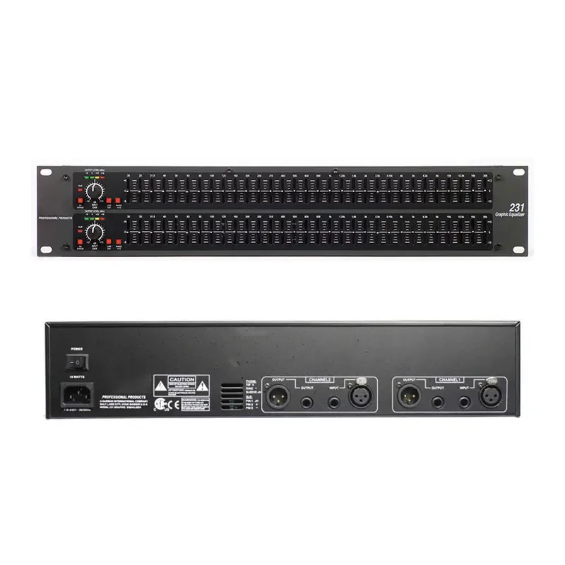 

2026 TZT-231 10Hz-50KHz 15W 31 Band Equalizer Professional Graphic Equalizer (with Black Panel) for Stage
