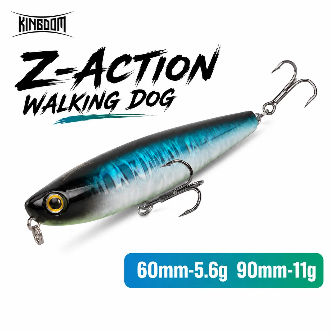 Kingdom Topwater Angelköder Bleistift Wobbler Harter Köder 60mm 5,6g/90mm 11g Künstlicher Köder Walking Dog Action für Hechtbarsch