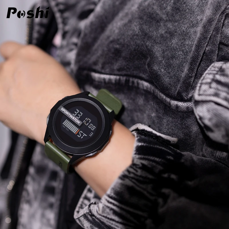 Fashion Sport Watch Luxury Led Light Stopwatch Digital Watches Waterproof Men's Wristwatch Alarm Clock