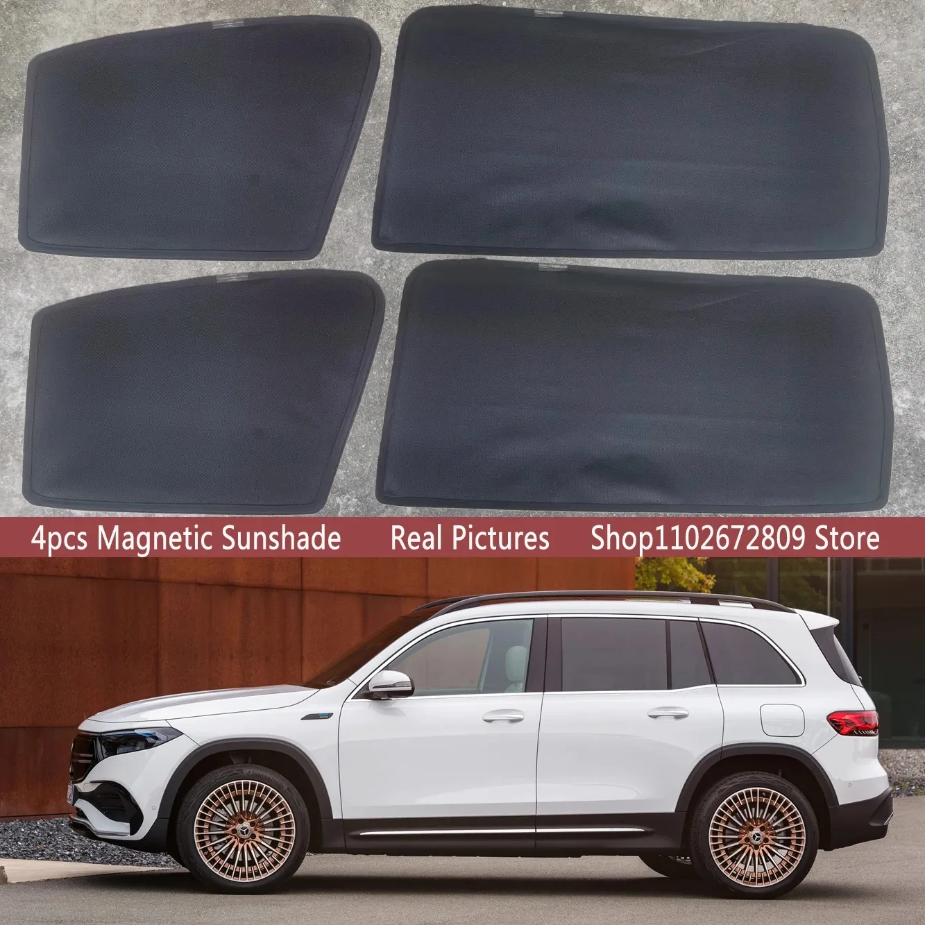 

Magnetic Car Sunshade Shield Windshield Frame Curtain Sun Shades For Mercedes Benz GLB Class X247 250 35 220 200 180 2020 - 2024