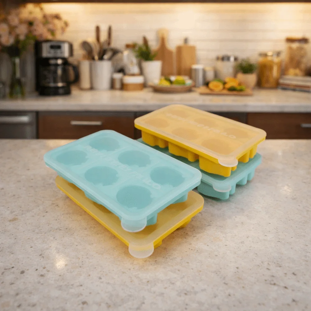 

Fun 6 Grids Silicone Ice Cube Mold Flexible Food Grade Rabbit Ice Cube Tray Strawberry Shape with Lid Ice Ball Mold Kitchen Tool