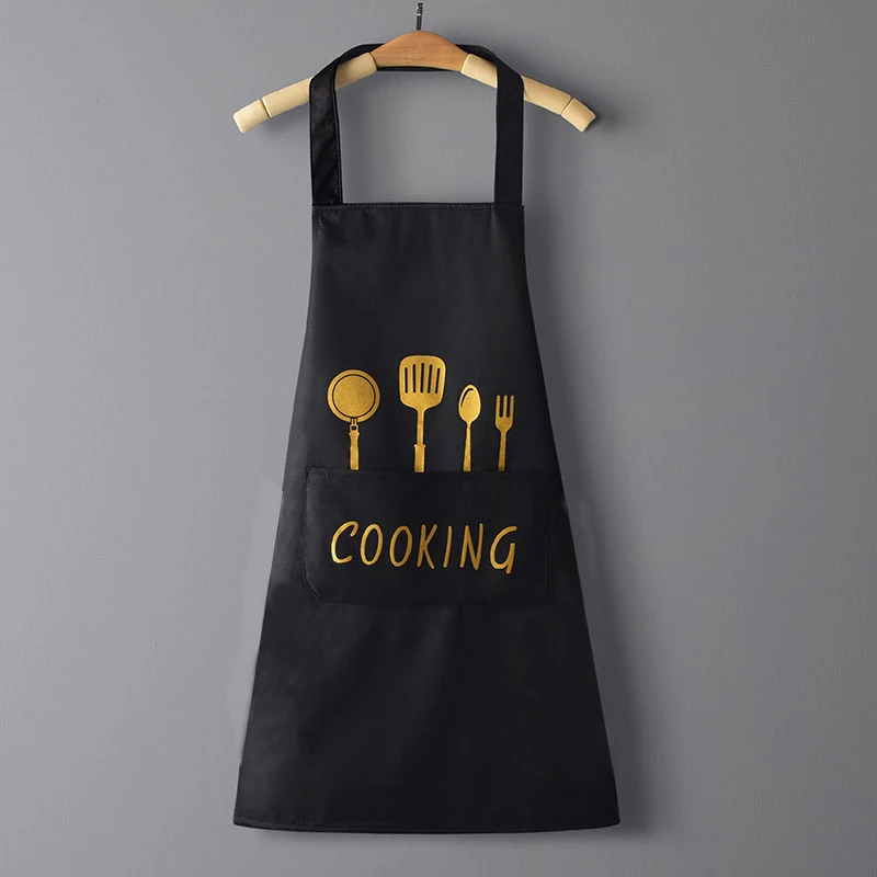 Apron for Home Kitchen Waterproof and Oil-Proof Adult Male and Female Couple Style Cooking Work Clothes Light and Thin