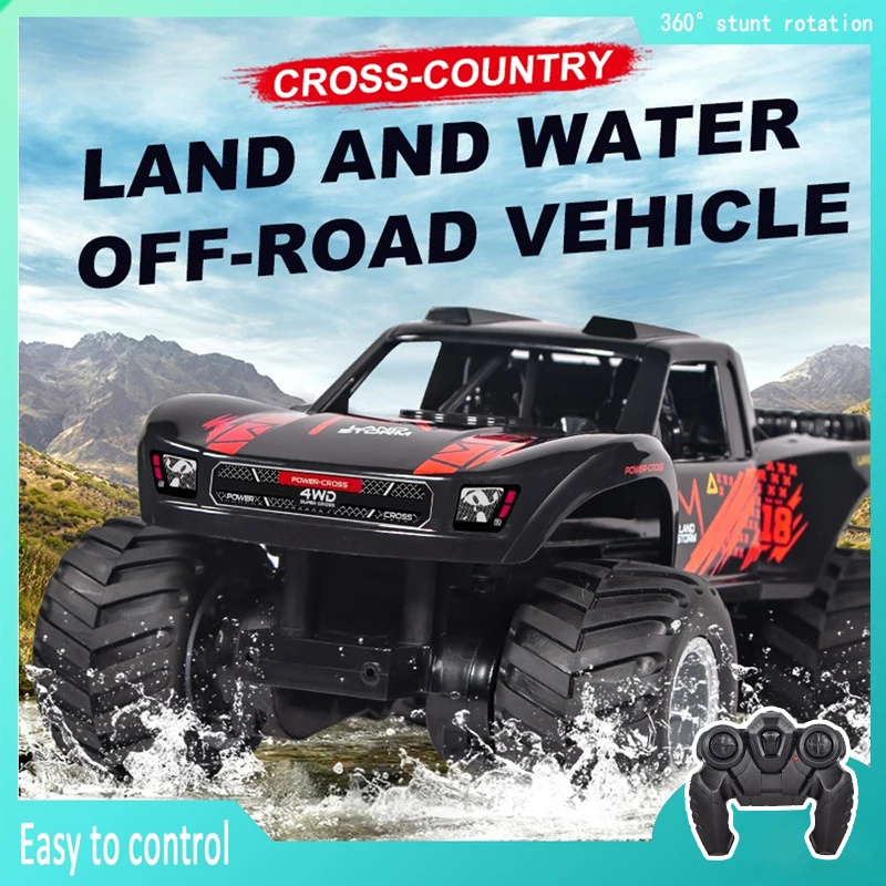 JJRC 4WD 2.4G Amphibious Off-road Climbing RC Flip Stunt Car Racing All-terrain Waterproof Children's Remote Control Toys Gifts