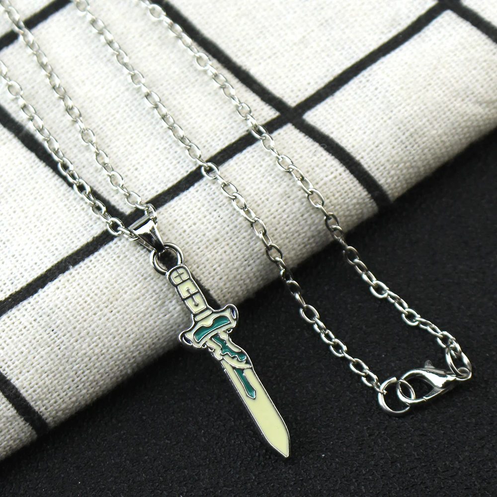 Novedad de moda: Collar de cosplay de Sword Art Online con colgante de arma de esmalte de anime (Asuna Kirito), venta al por mayor