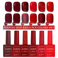6pcs 15ml Gel Nail Polish Set Semi Permanent Soak Off Uv Varnish Nail Art For Manicure Nail Design One Color One Bottle