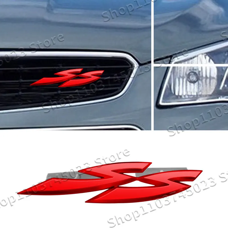 ملصق شارة شبكة غطاء المحرك الأمامي لشعار هولدن SS ، شعار معدن الكروم ، HGV ، VT ، VX ، VE ، Cruze ، Captiva ، Commodore ، ديكور الصندوق الخلفي ، سيارة #4
