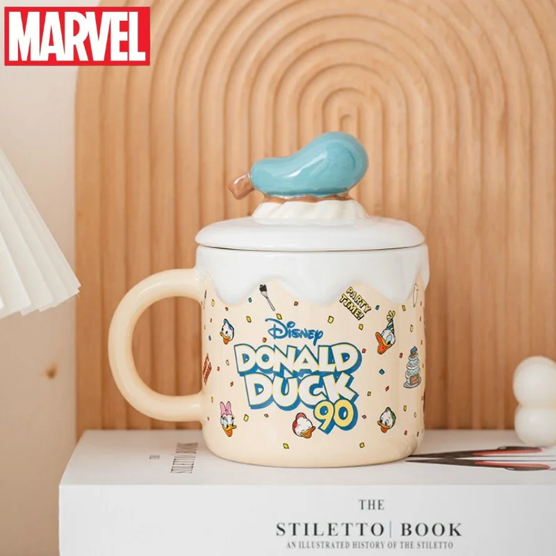 

Disney Donald duck cute creative cartoon movie character couple mug holiday gift personalized cartoon ceramic water cup with lid