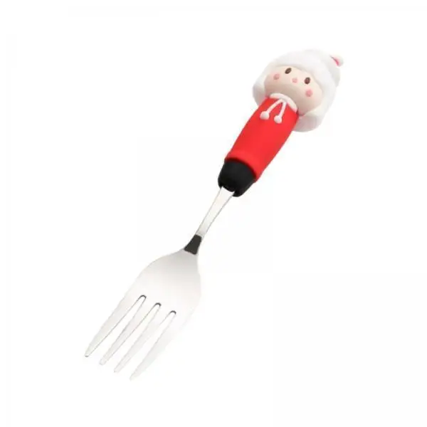 Stainless Steel Christmas Tableware Elegant Luxury Table Cutlery Cute Holiday Utensil for Dinner and Coffee Setups