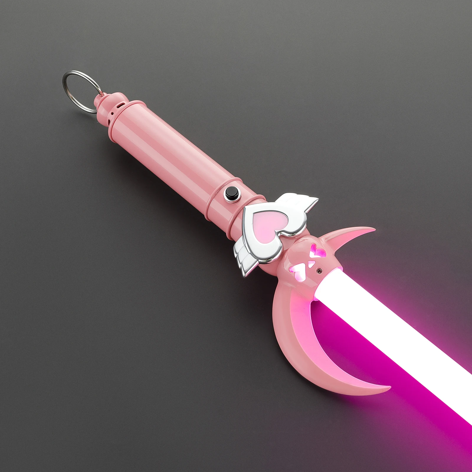 DamienSaber Sailor Moon Lightsaber Metal Hilt Force Heavy Dueling Light Sabre لون لا نهائي يتغير مع 34 خطًا صوتًا