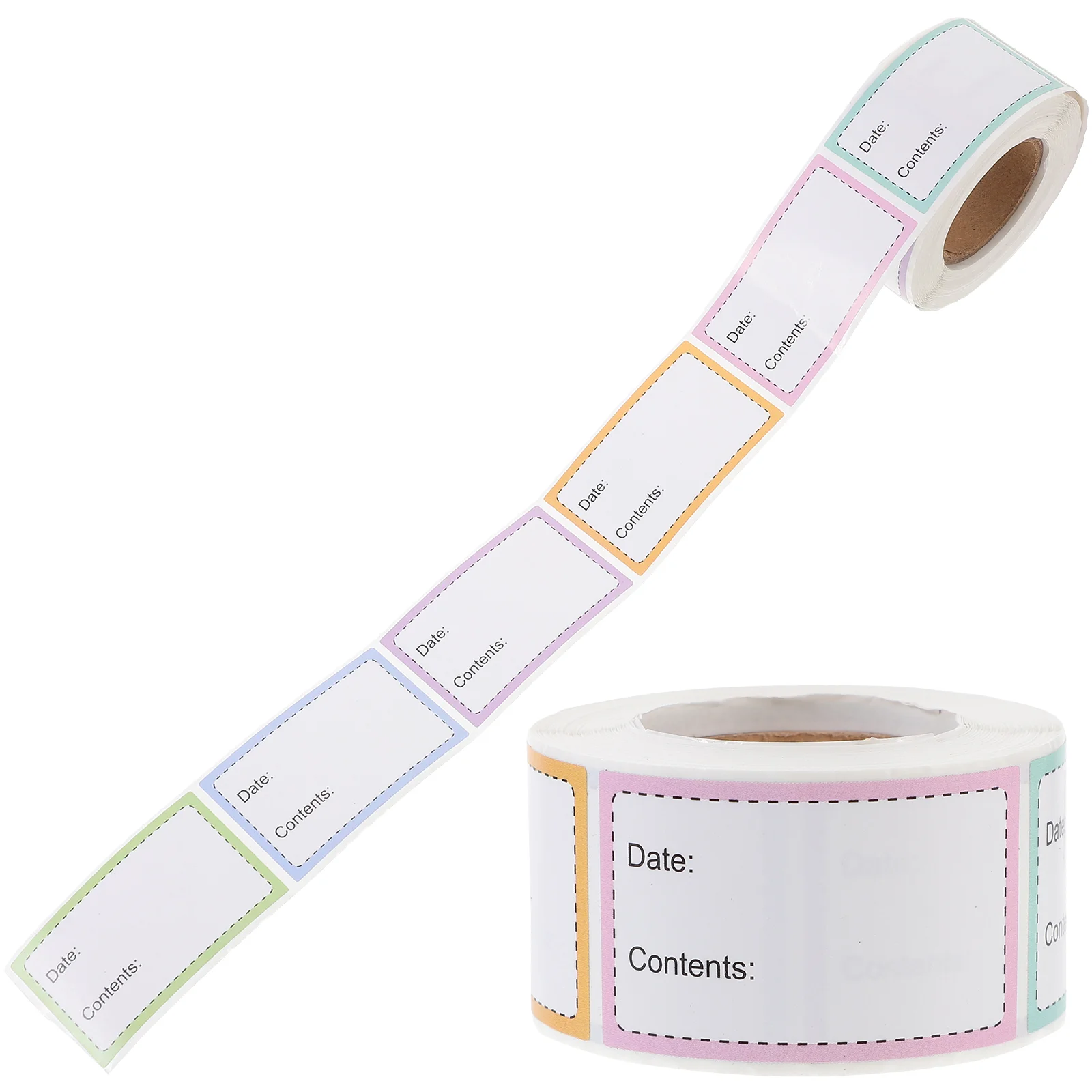 2 Rolls File Identification Stickers Removable Adhesive Food Container Labels Office Tag for Jars Storage Date Marking Easy Peel