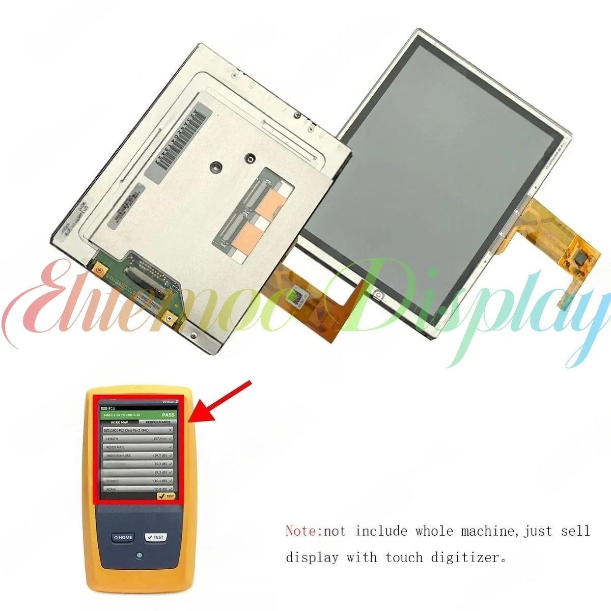 2PCS NL6448BC18-06F LCD Display Touch Screen Replacement for Fluke Networks DSX-5000 DSX-8000