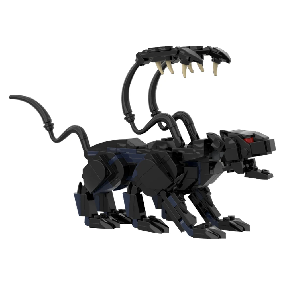 BuildMOC Dungeons Displacer Beast Black Monster Building Blocks Model Dragon Game Character Bricks DIY Assembled Toy Kids Gift