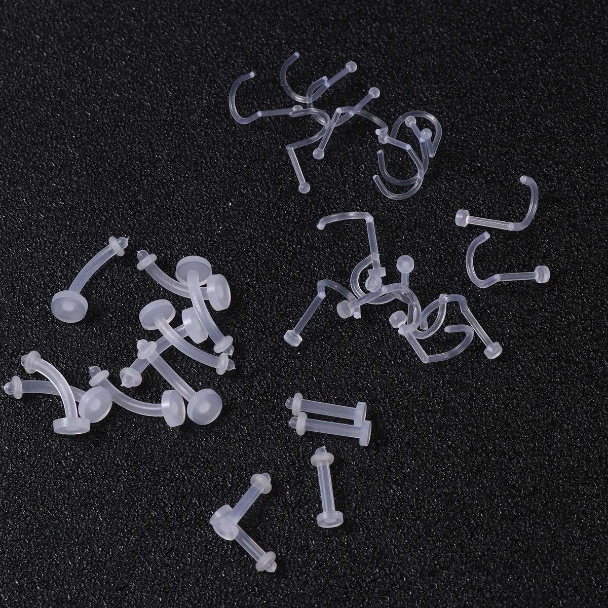 

40Pcs Unique Acrylic Body Piercing Jewelry Set Eyebrow Nose Lip Rings For Fashion Lovers