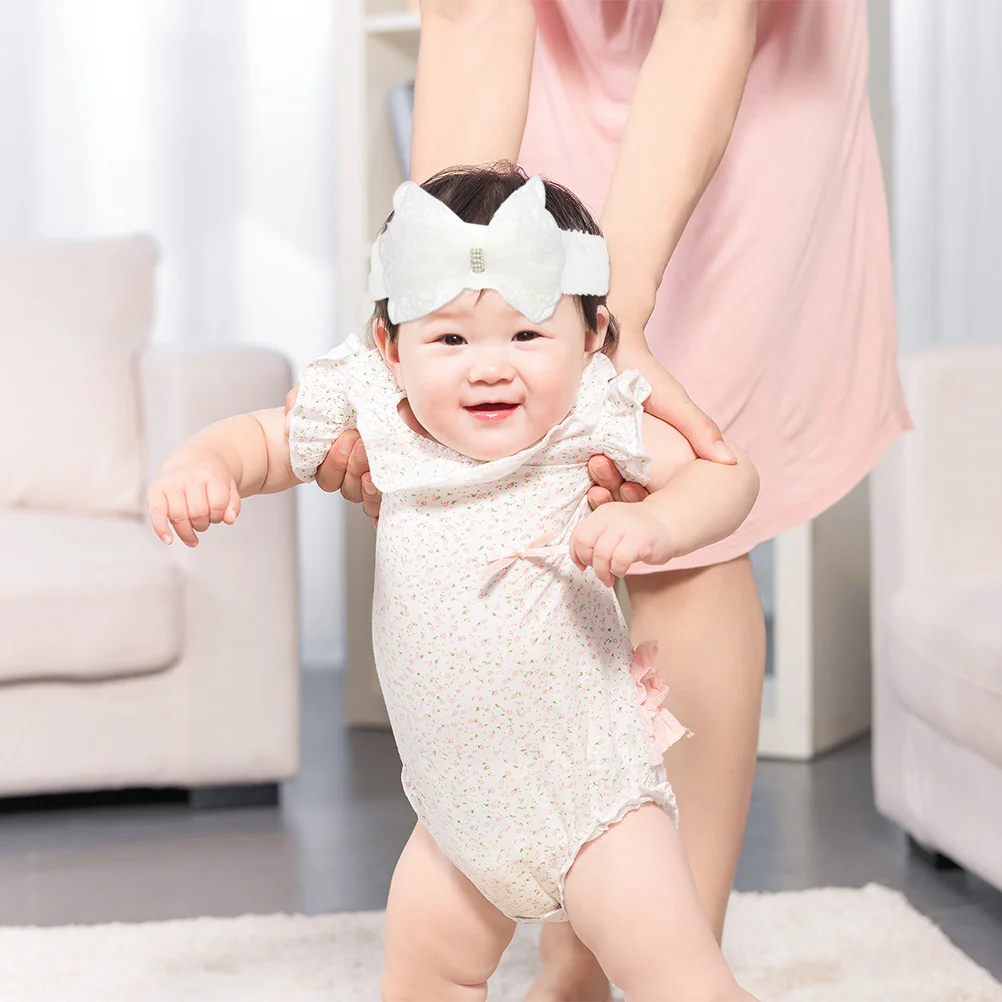 فراشة عقدة رباط شعر لؤلؤة القوس عقال للطفل فتاة الدانتيل الرضع غطاء الرأس الوليد إكسسوارات الشعر القوس عقال