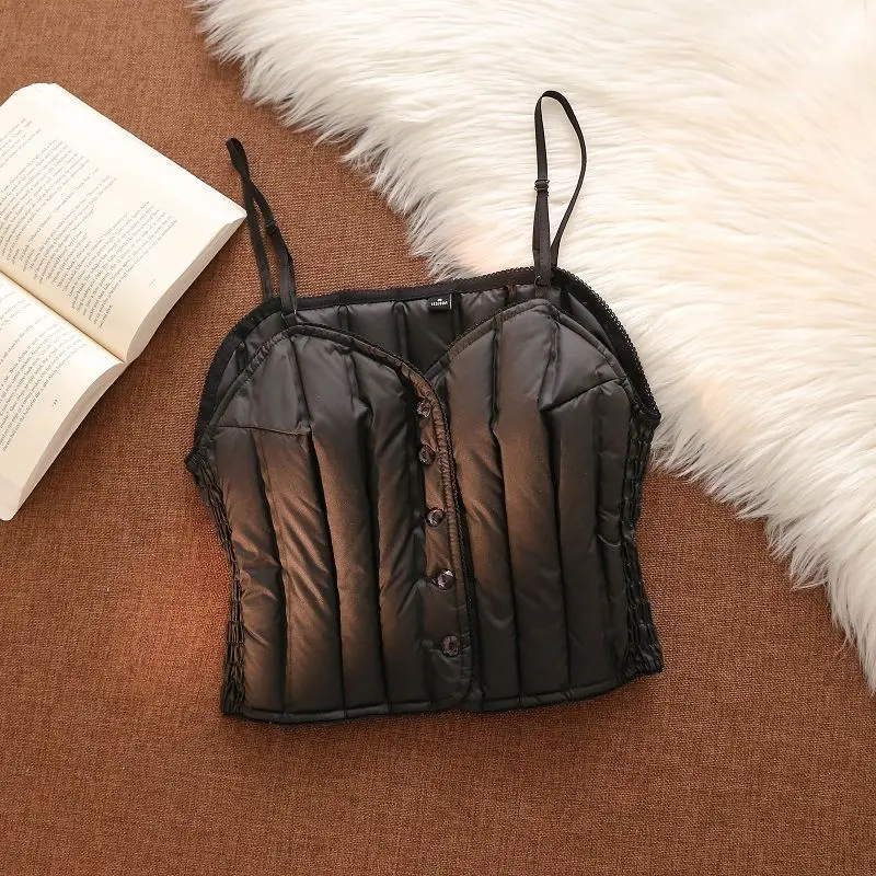 Down vest women's outer wear 2025 new autumn and winter light inner wear warm white duck down short down jacket small suspender