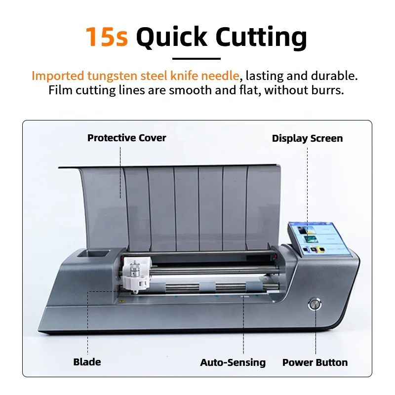 Unlimited Making Mobile Phone Tpu Hydrogel Film Sheet Laser Cutter Plotter Tempered Glass Screen Protector Cutting Machine