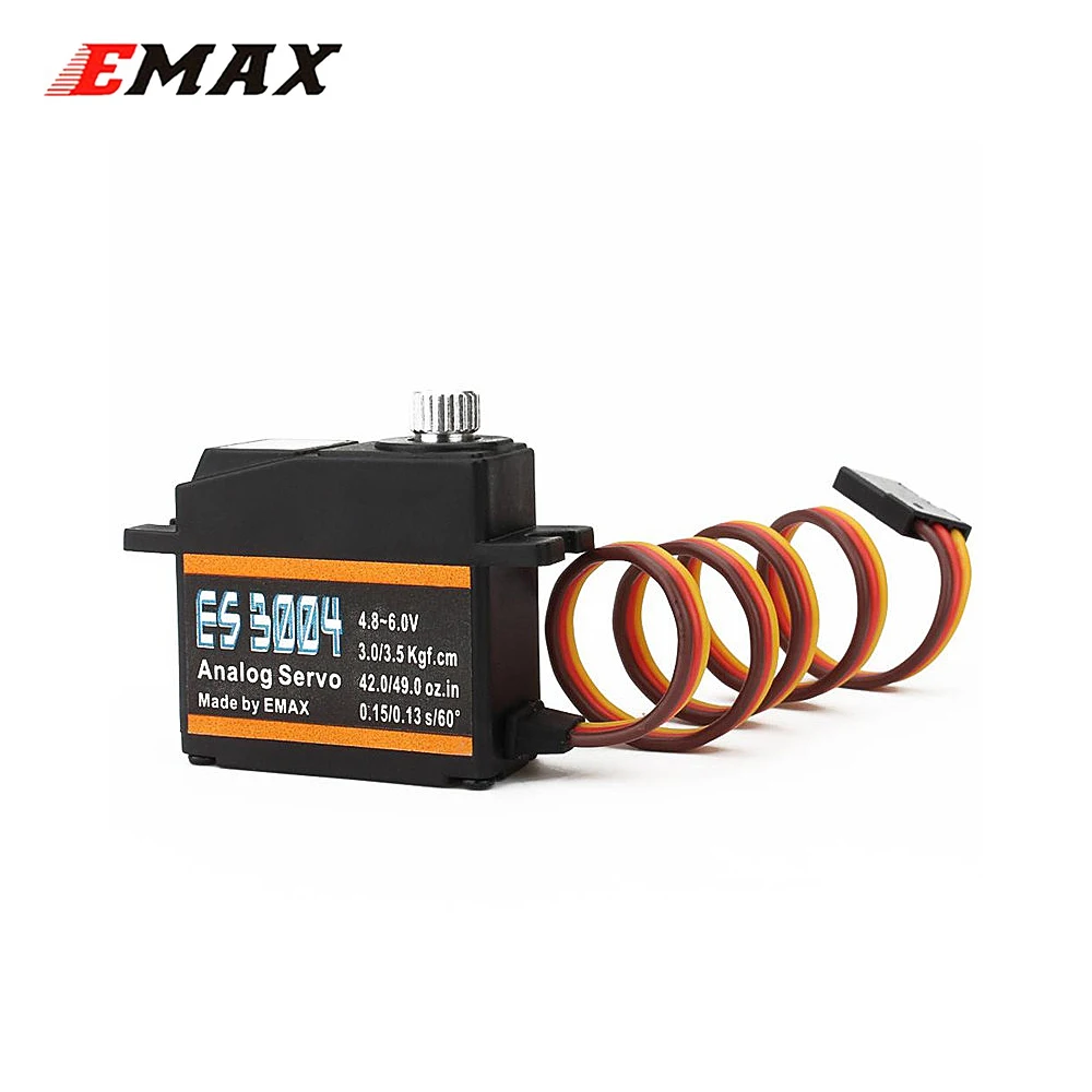 EMAX ES3004 17g 3.5kg 0,13 s analogowe serwo Metal Gear 23T do modernizacji samolotu RC ES3104