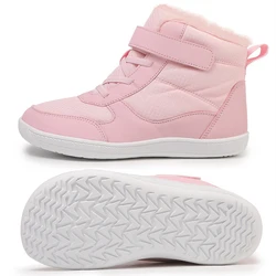 New Toddler/Little/Big/Kid Winter Shoes Children Wide Toe Barefoot Snow Boots Waterproof Boys Girls Shoes Warm Outdoor Boots