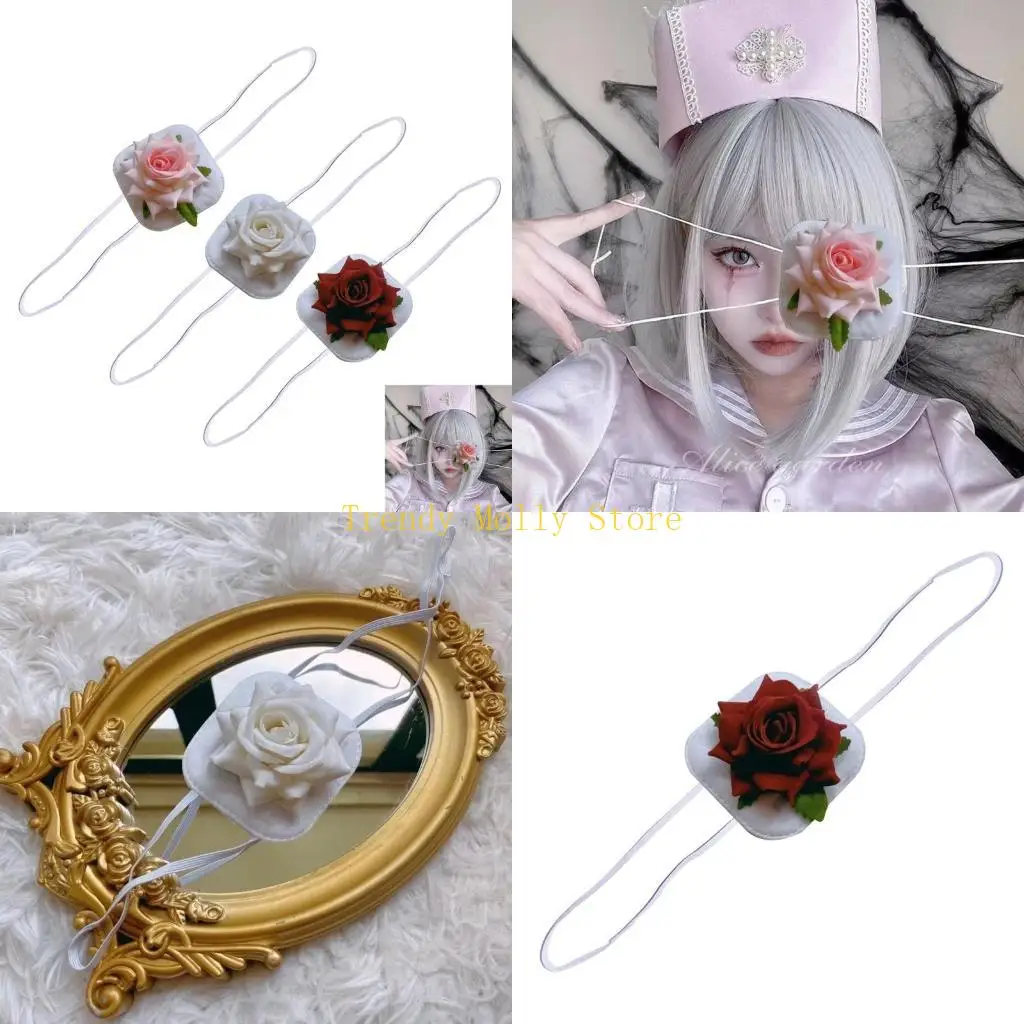 

N5KB Womens Cosplays Eye Mask Eyeshade Single Eye Mask Eye Patches Adjustable Props