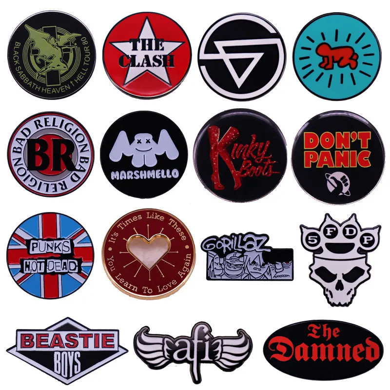 Classics Rock Band Metal Enamel Pins Music Artist Lapel Brooch Badge Denim Jacket Backpack Badge Decoration Given Fans Gifts