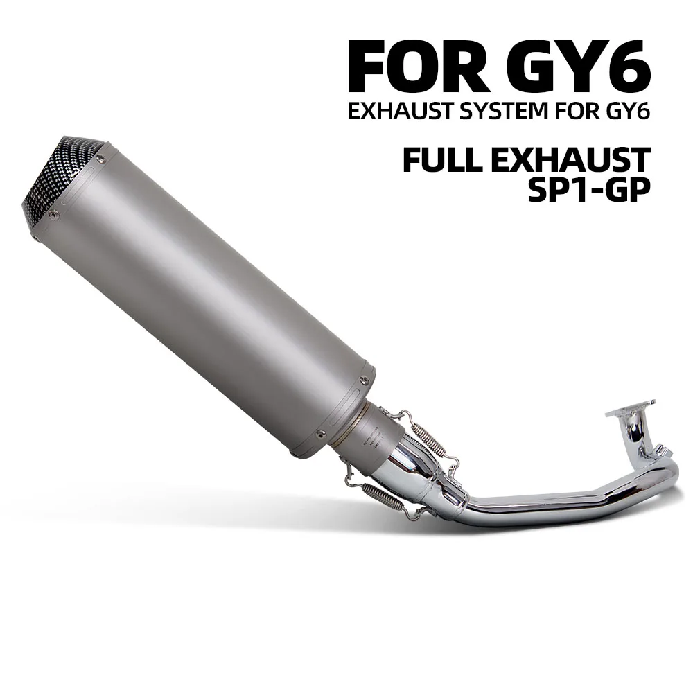 

Для скутера YAMAHA Zuma GY6 125cc 150cc 200CC полная система мотоцикла выхлопной передний коллектор с глушителем SP1-GP